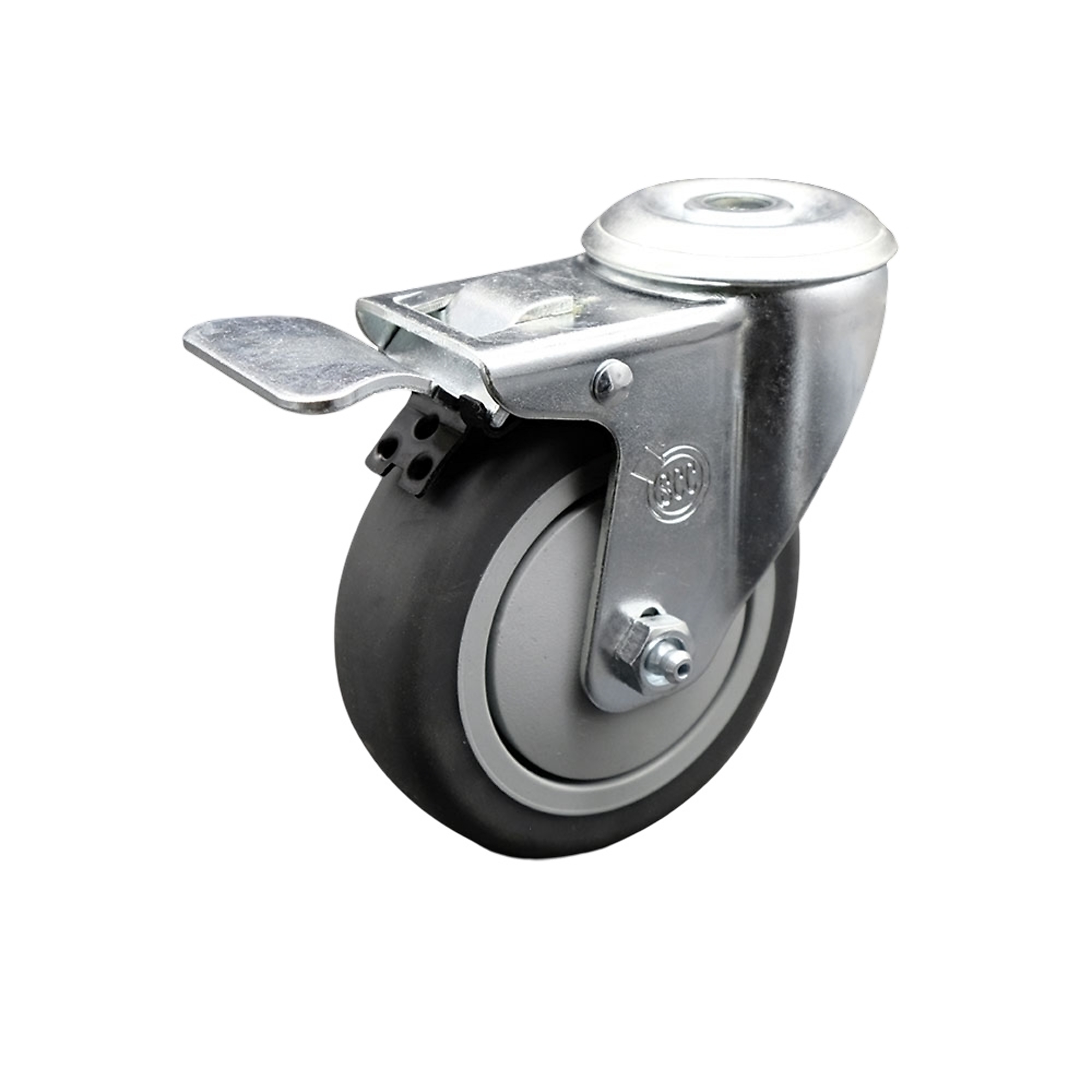 Service Caster, 4in. x 1 1/4in. Stem Caster, Wheel Diameter 4 in, Caster Type Swivel, Package (qty.) 1, Model# SCC-BHTTL20S414-TPRB